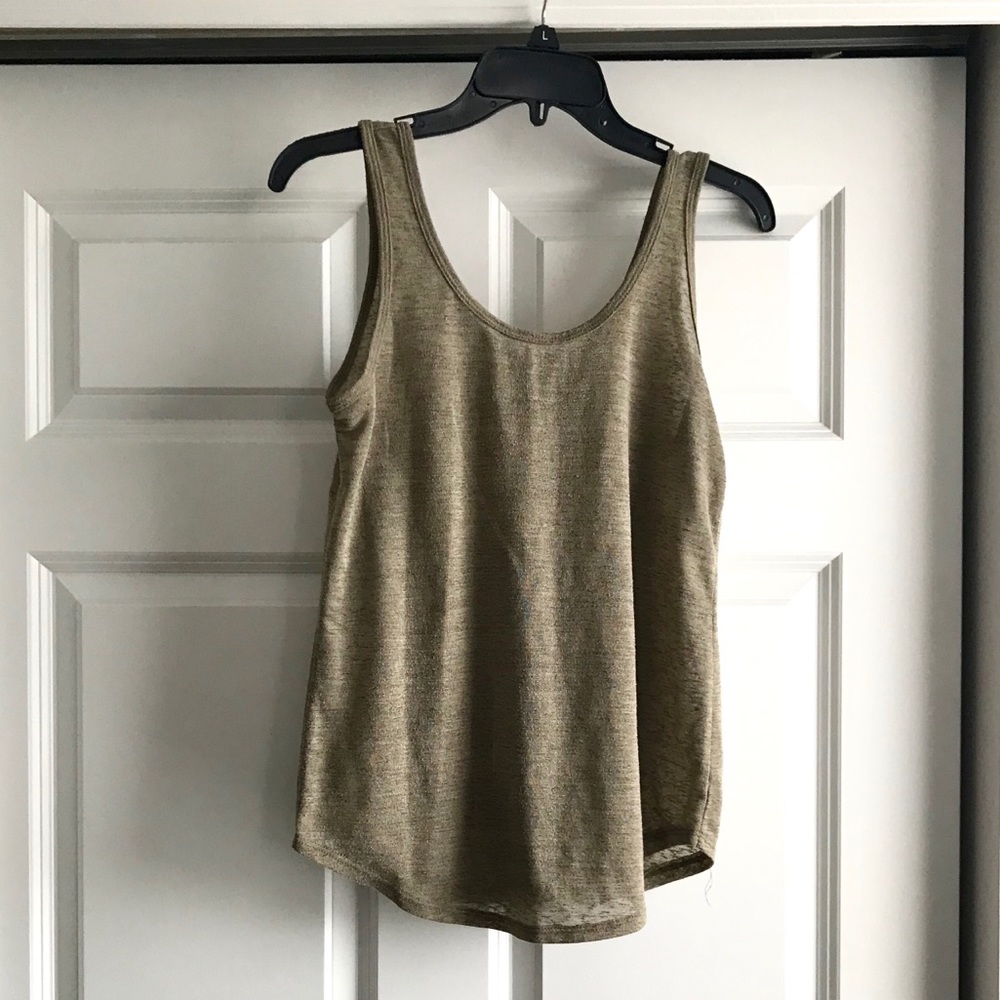 No Comment Olive Green Tank Top